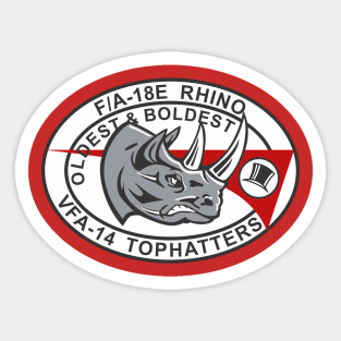 VFA-14 Tophatters - Rhino Sticker